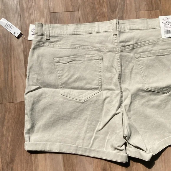 Gloria Vanderbilt Amanda shorts w slimming panel flex denim short 20W - Picture 7 of 17